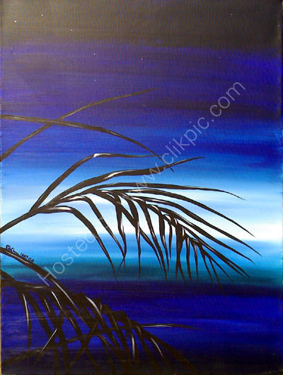 Blue Sunset Palm